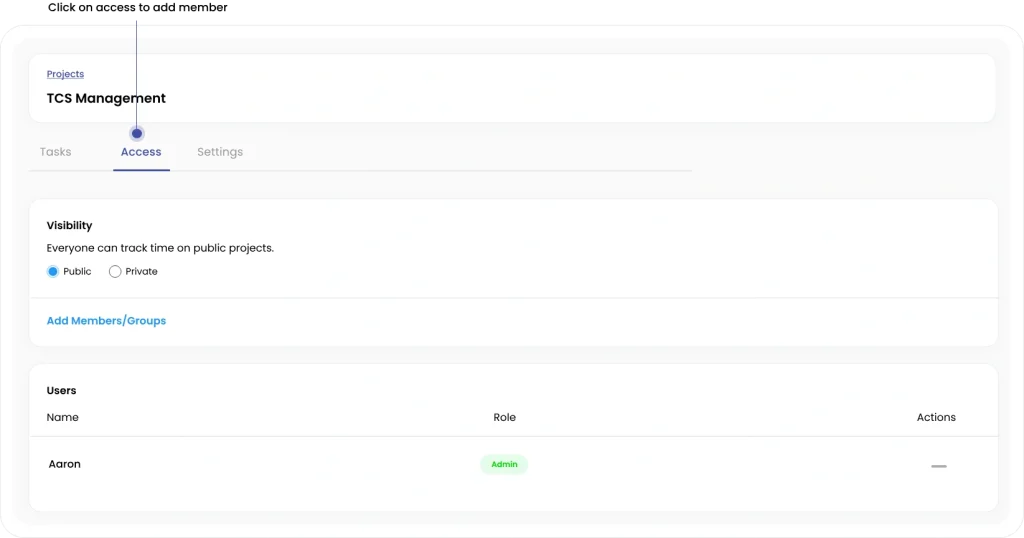 access section in clcokdiary