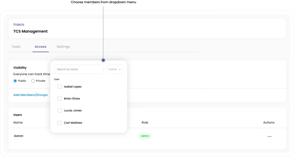 privacy section in clockdiary