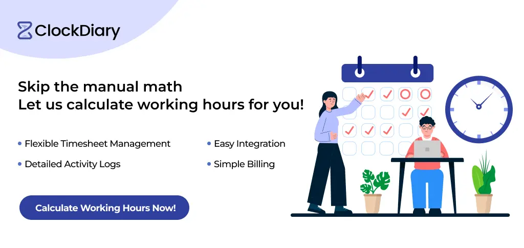 Calculating Working hours with Clockdiary