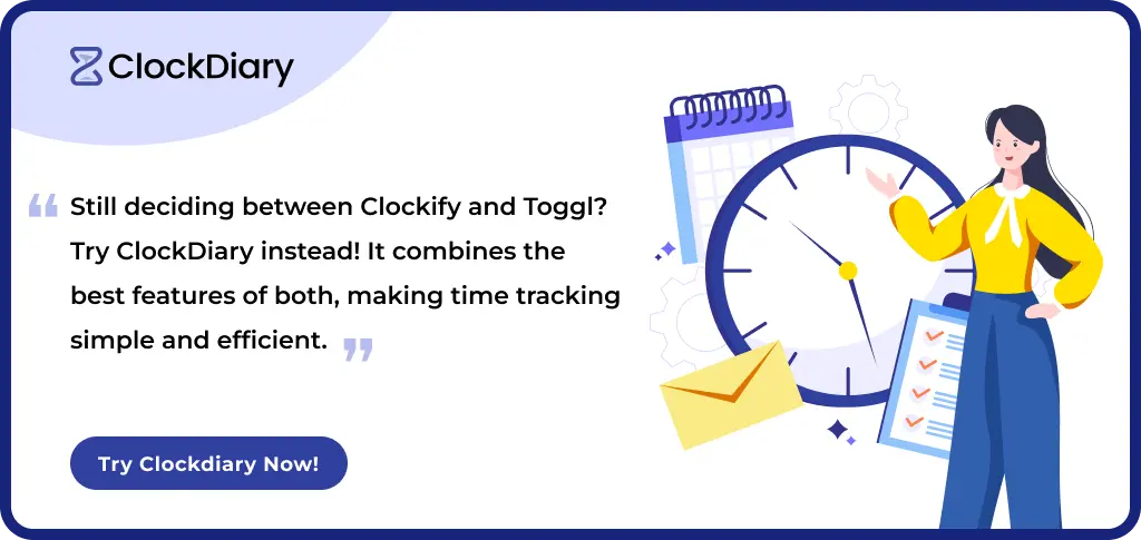 Clockify vs toggl CTA