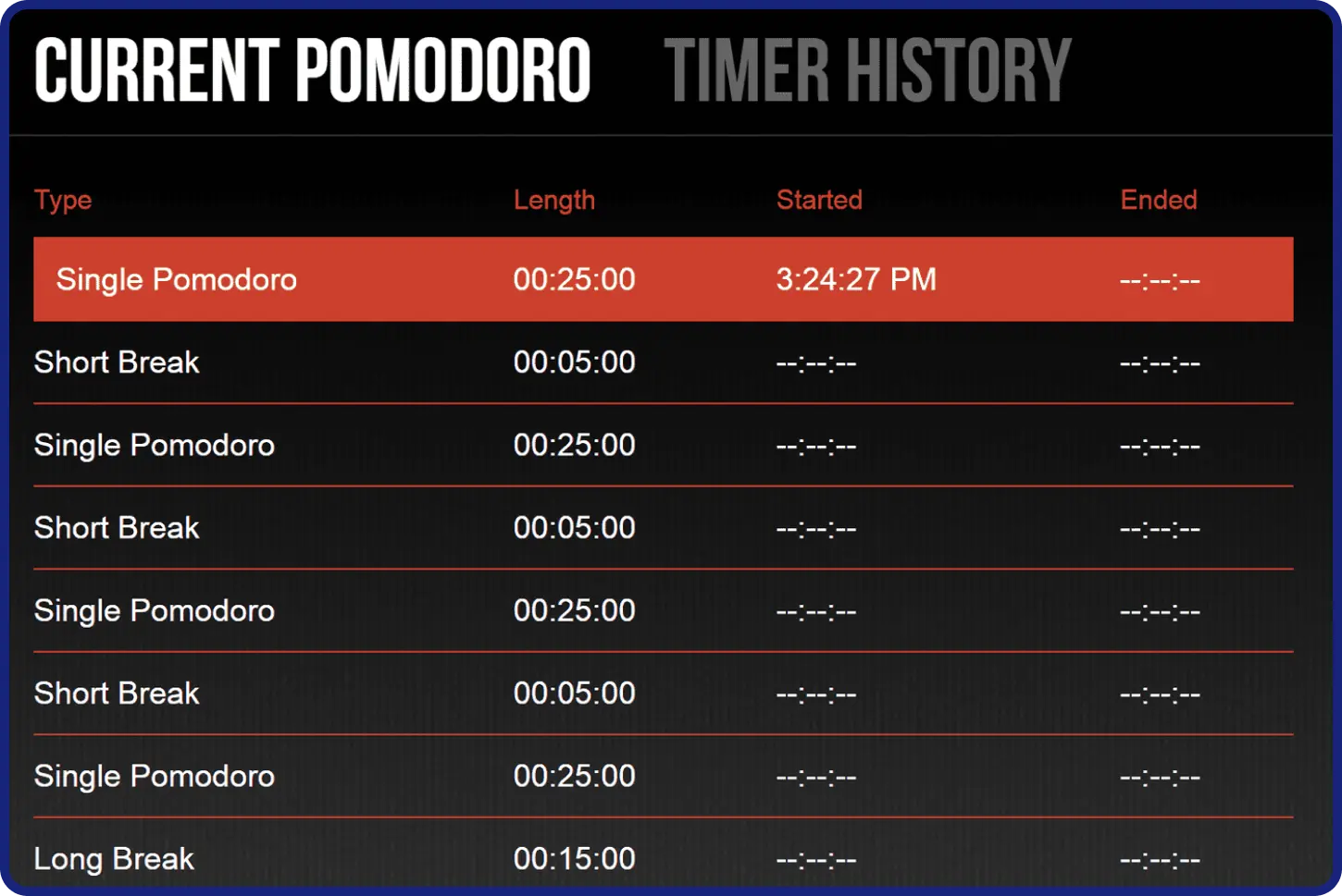 Marinara Timer App