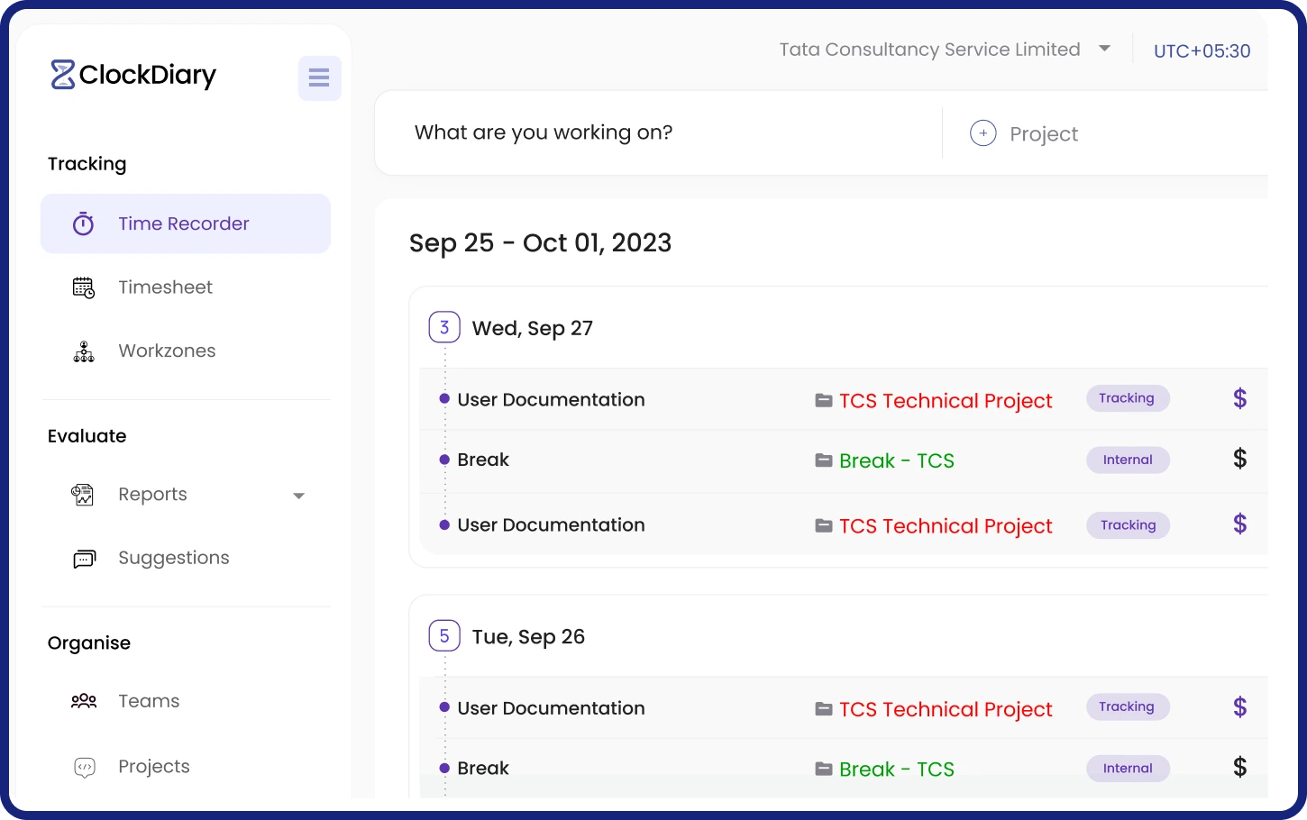 Clockdiary Time Recorder