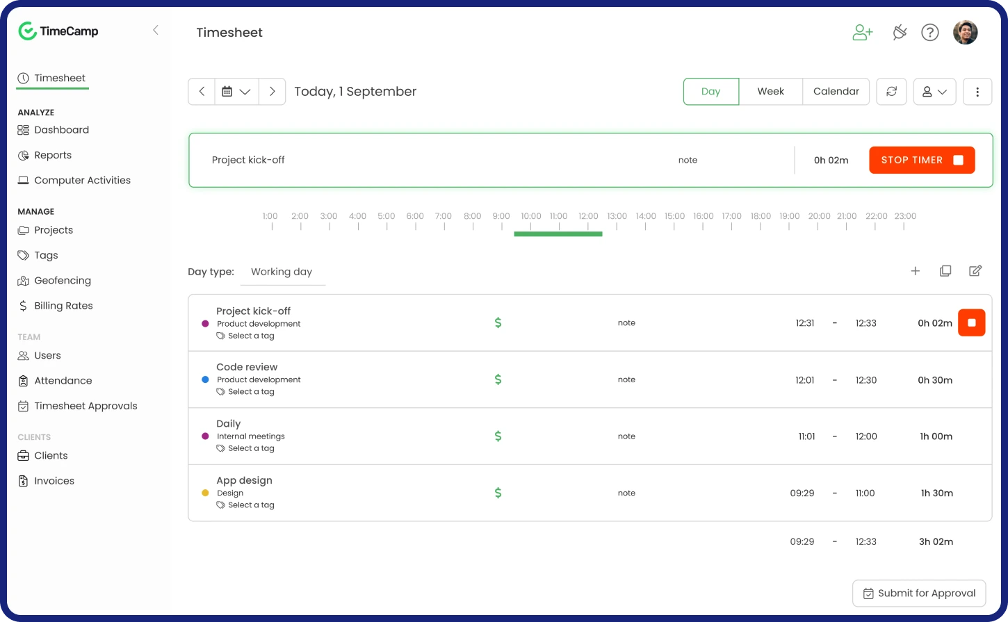 Time Camp Time Blocking Features