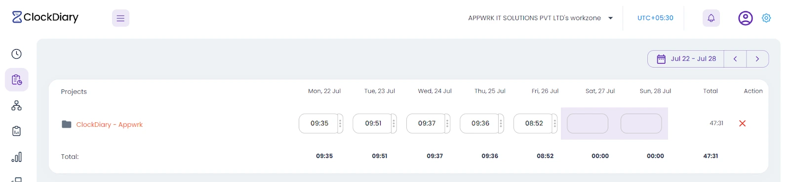Track Hours Invested in Specific Hours and Projects with Clockdiary