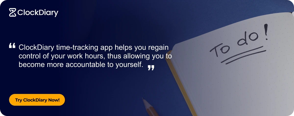 Clockdiary CTA Image on How to Track Your Daily Activities