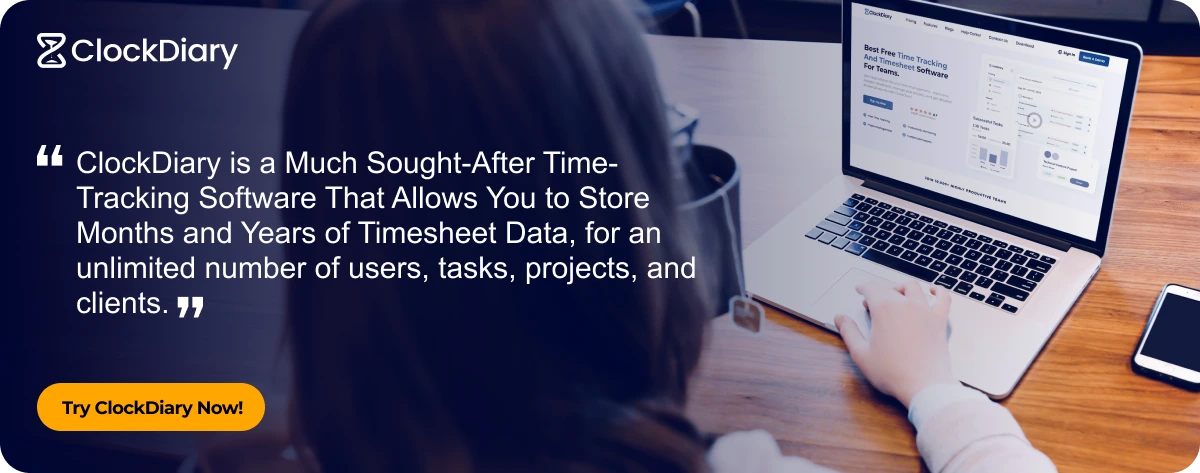 Clockdiary CTA Image for Maintaining Timesheet Data 