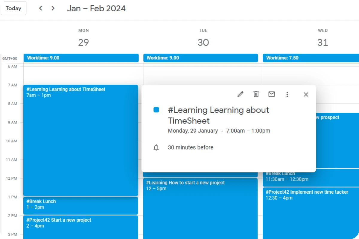 Here's How A Daily Timesheet Looks Like 