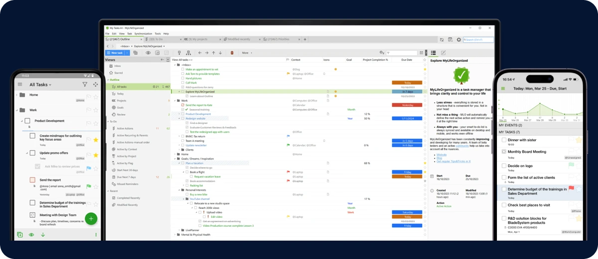 Create Tasks Effortlessly with MyLifeOrganized