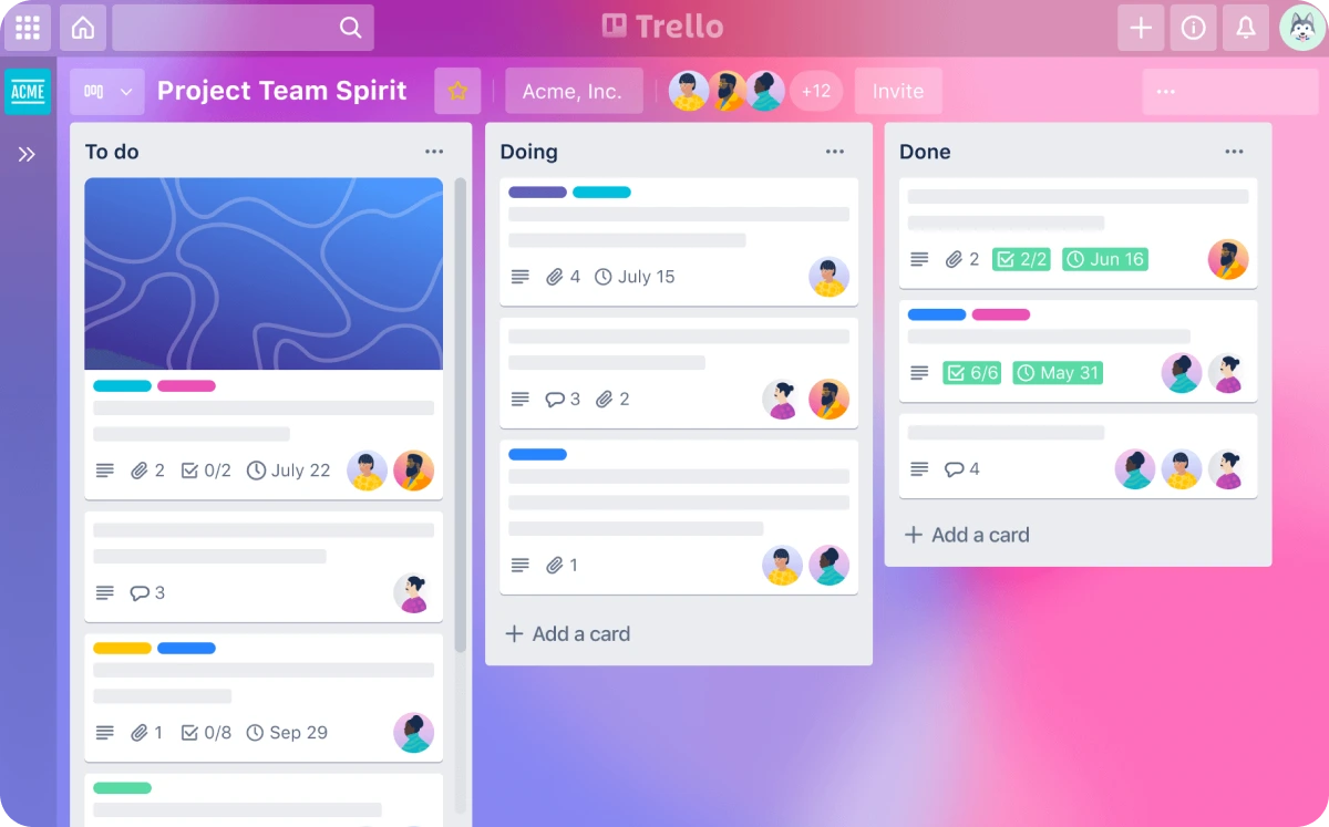 Trello Allows You to Easily Move Tasks Across Different Stages by Dragging Cards from One List to Another 