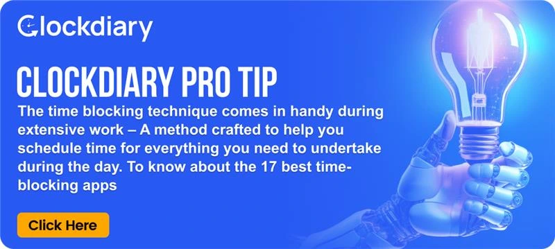 Clockdiary Pro Tip on the time blocking technique 