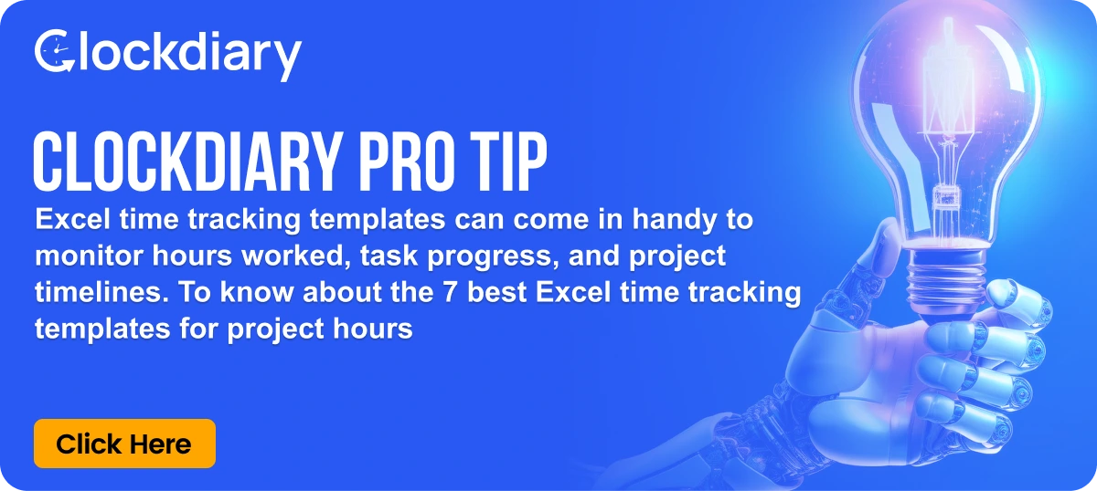Clockdiary Pro Tip on Excel Time Tracking Templates