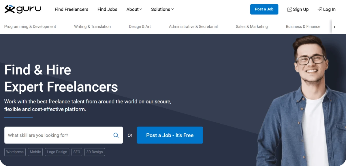 Guru.com Home Page