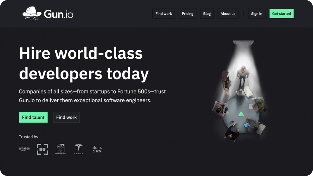 Gun.io Home Page
