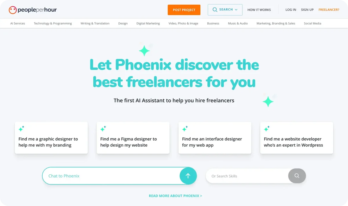 PeoplePerHour Home Page