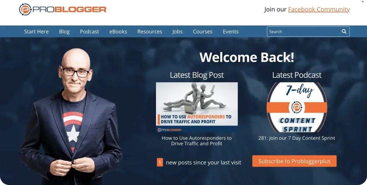 ProBlogger.com Home Page