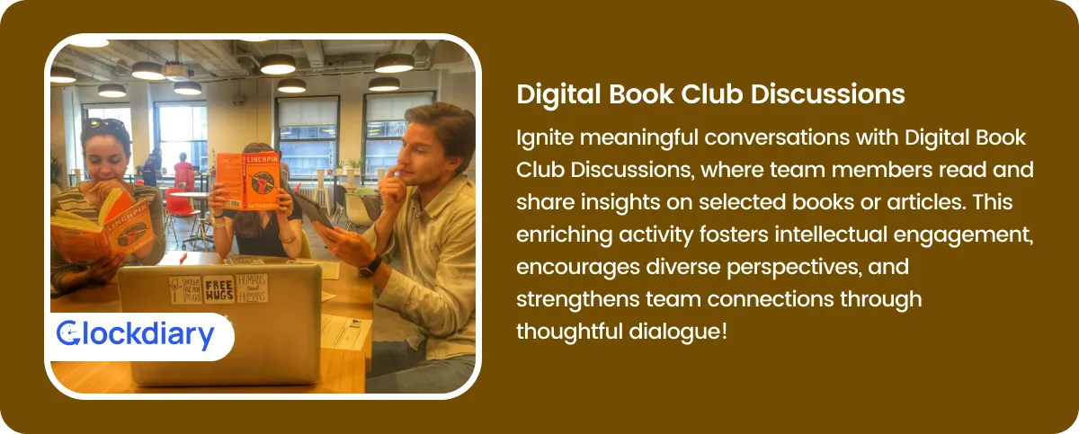 Digital Book Club Discussions Team Building Activity
