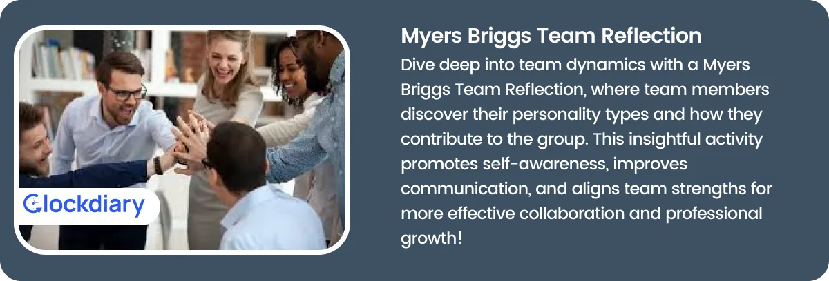 Myers Briggs Team Reflection Team Building Activity