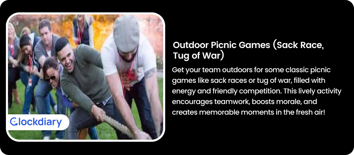 Outdoor Picnic Games (Sack Race, Tug-of-War) 