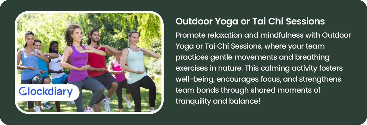 Outdoor Yoga or Tai-Chi Sessions