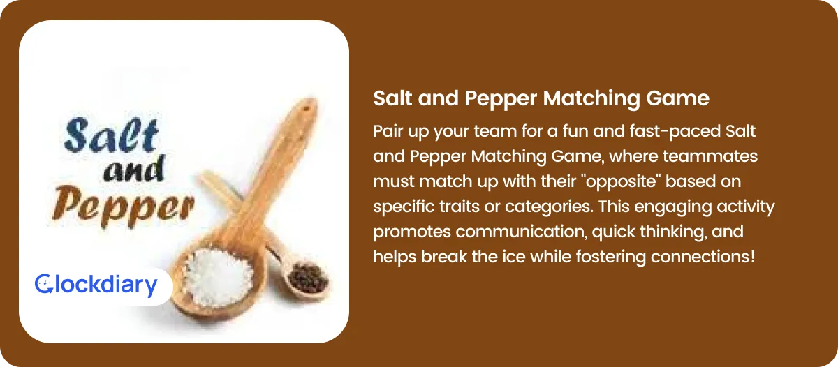 Salt and Pepper Matching Game