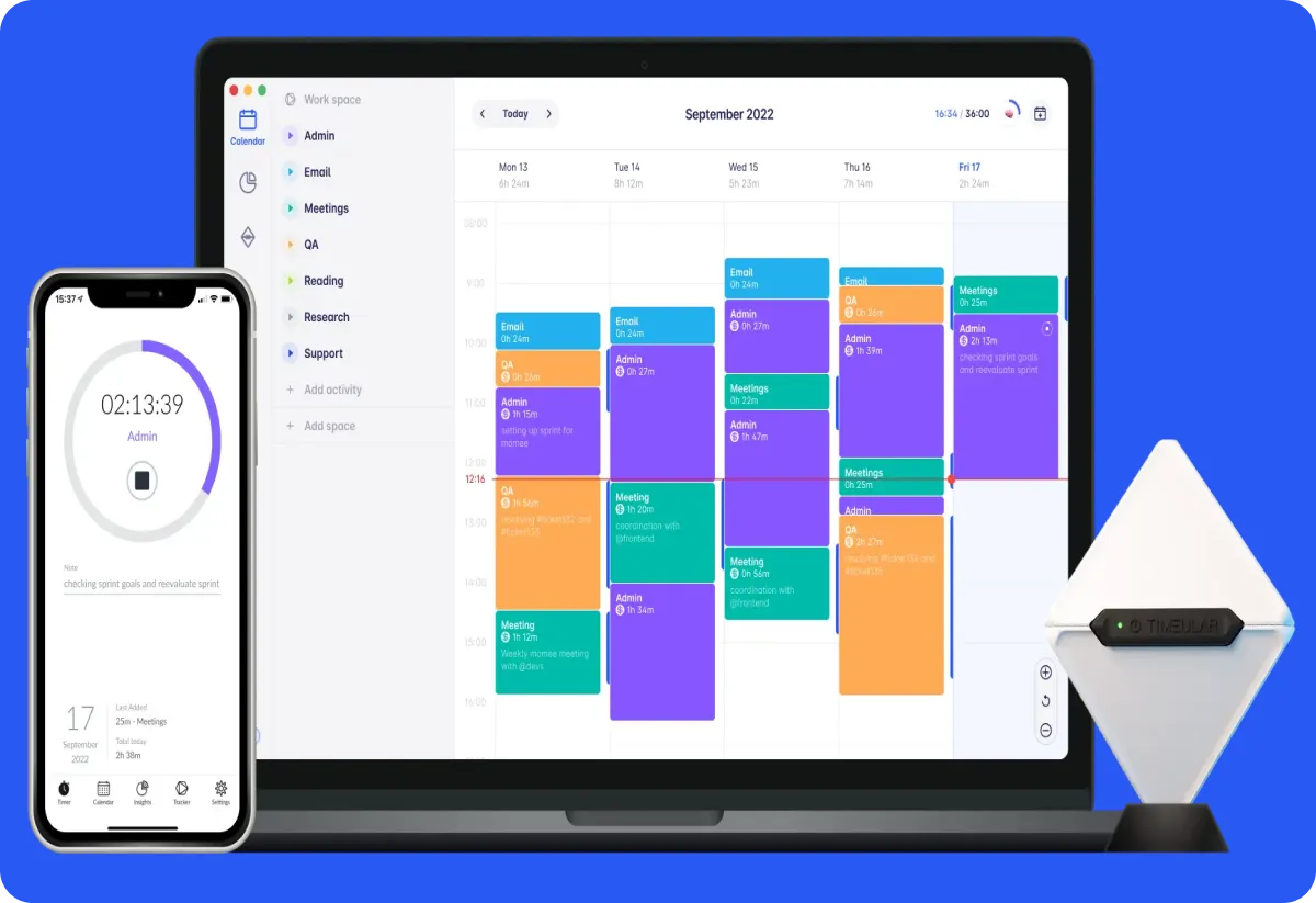 Timeular Dashboard Page