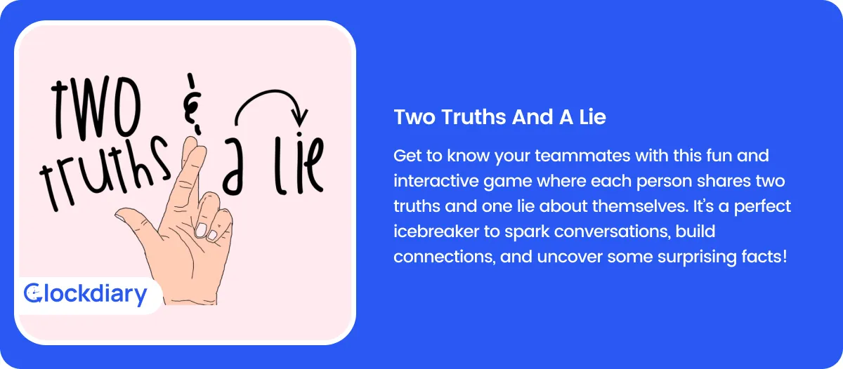 Two Truths and A Lie Team Building Activity
