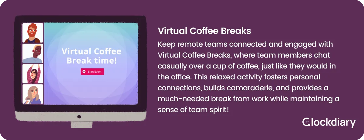 Virtual Coffee Breaks Team Building Activity