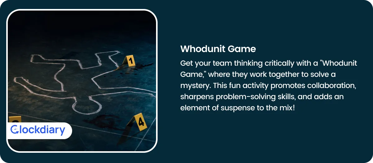 Whodunit Game Team Building Activity