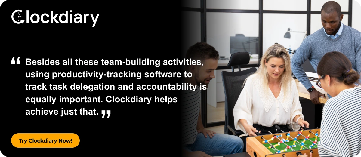 Clockdiary CTA image to track task delegation and accoutability