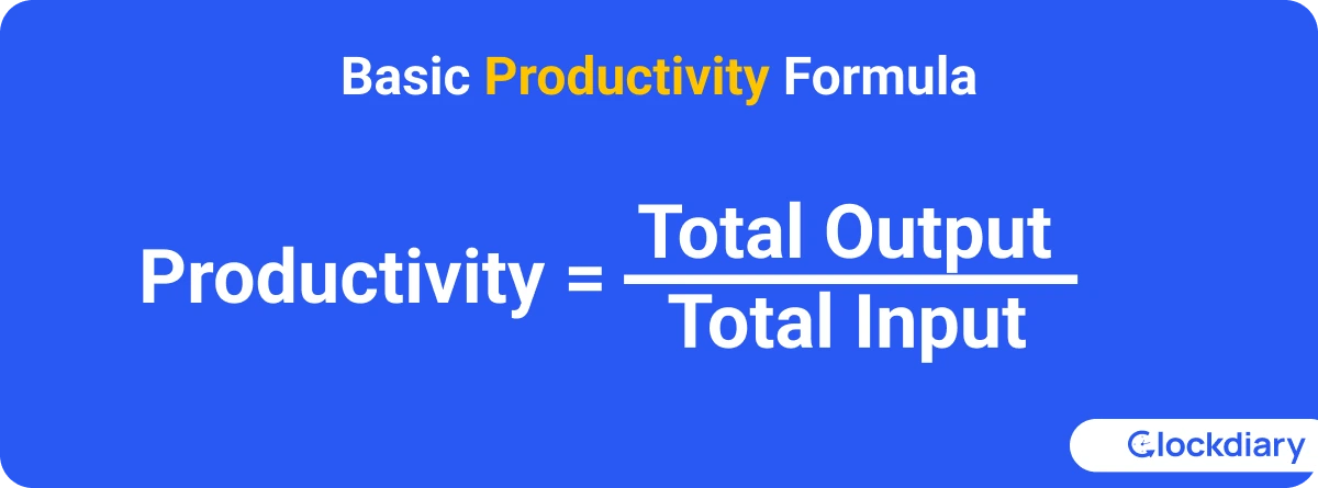 Basic Productivity Formula to Calculate Productivity of an Employee