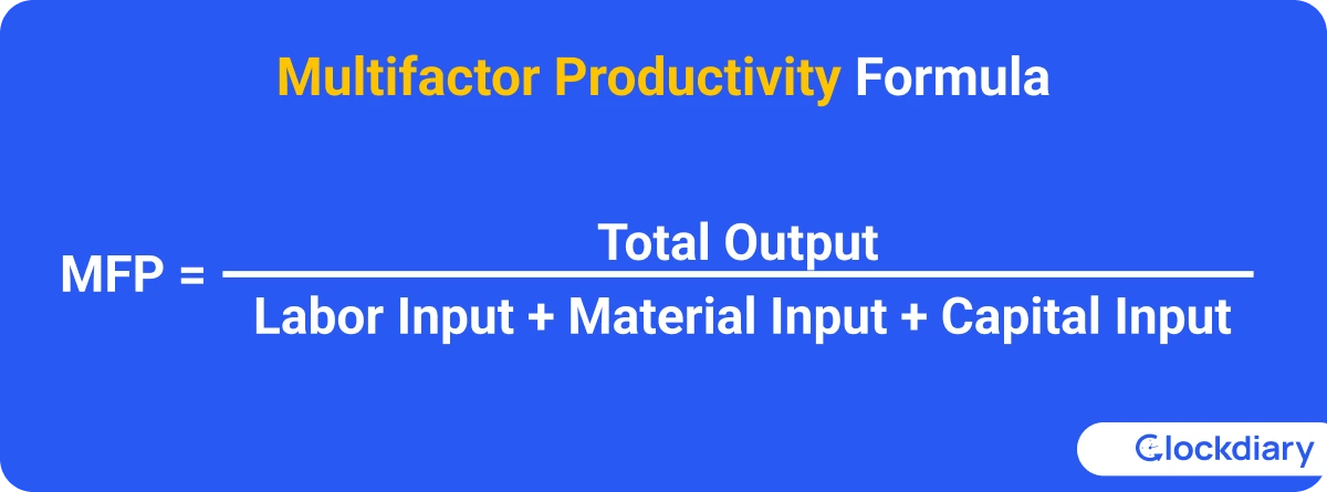 Multifactor Productivity Formula