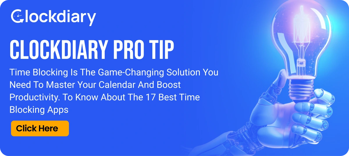 Clockdiary Pro Tip on Time Blocking Apps