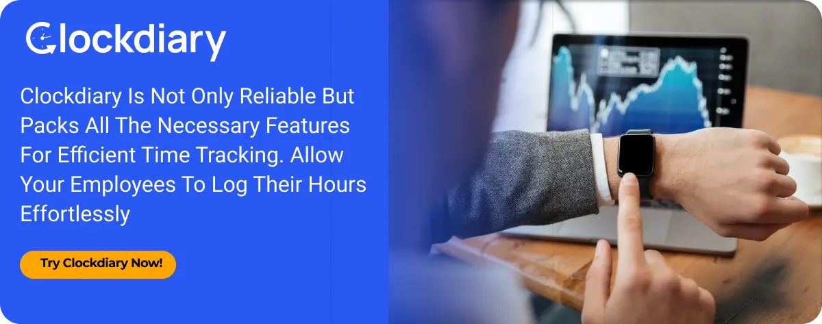 Clockdiary CTA Imae on Best time Tracing Apps 