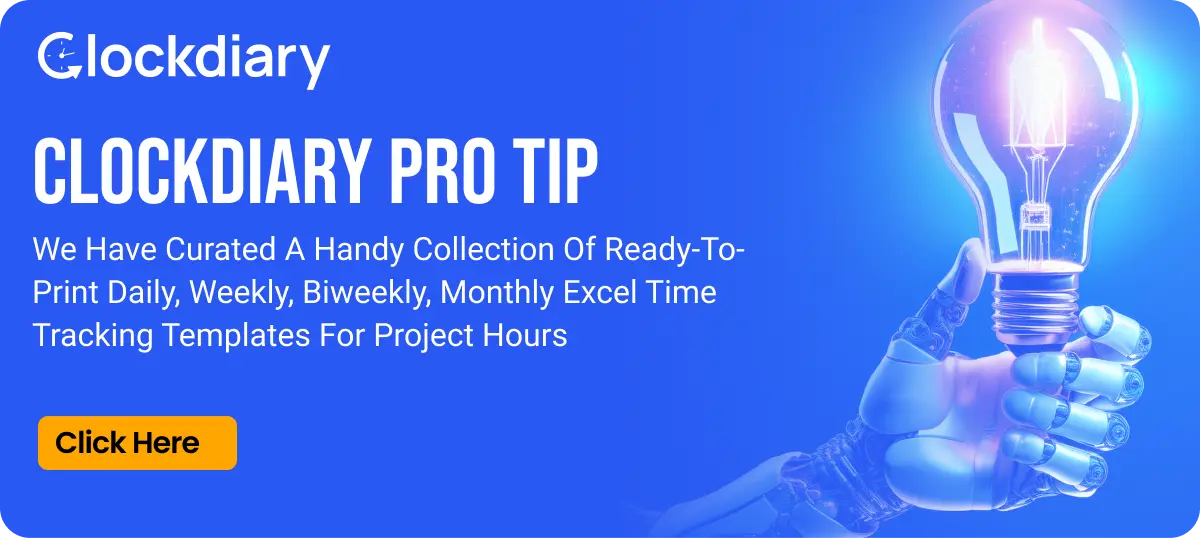 Clockdiary Pro Tip on Excel Time Tracking Templates for Project Hours