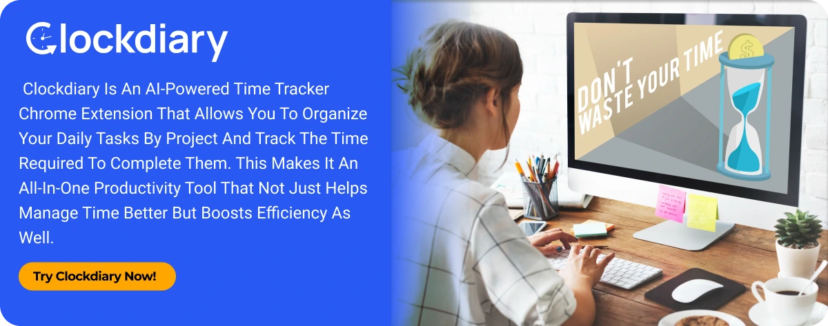 Clockdiary Time Tracker Chrome Extension CTA Image
