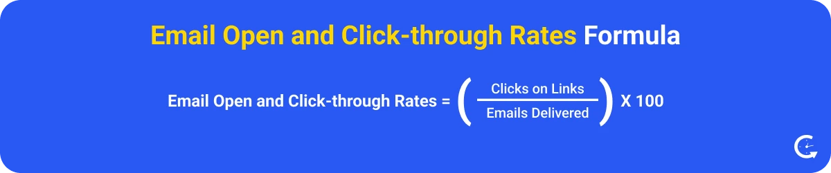 Formula to Calculate Email Open and Click Through Rate, one of the most important business metrics. 