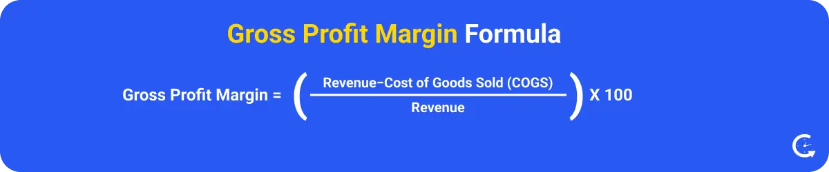 Formula to Calculate Gross Profit Margin, one of the most important business metrics. 
