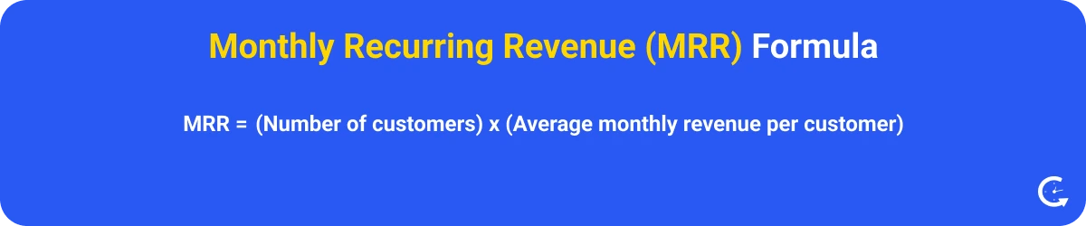 Formula to Calculate Monthly recurring revenue (MRR)