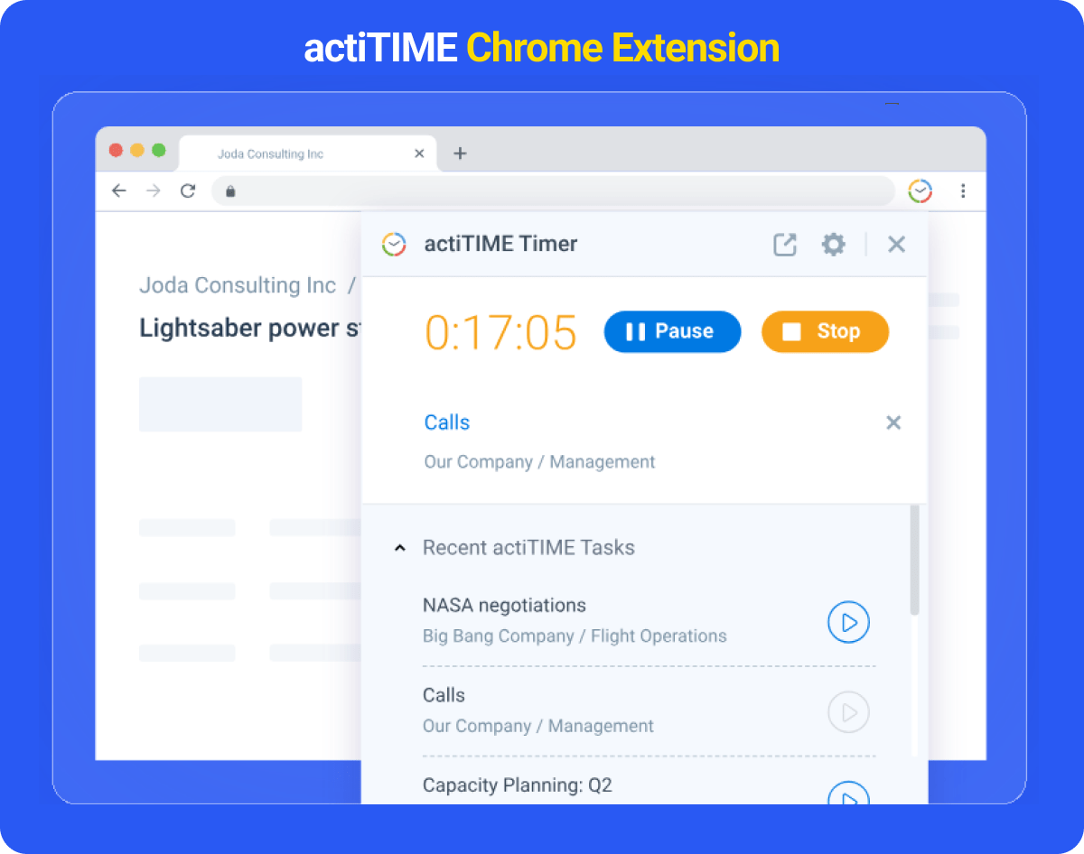 actiTime Time Tracker Chrome Extension