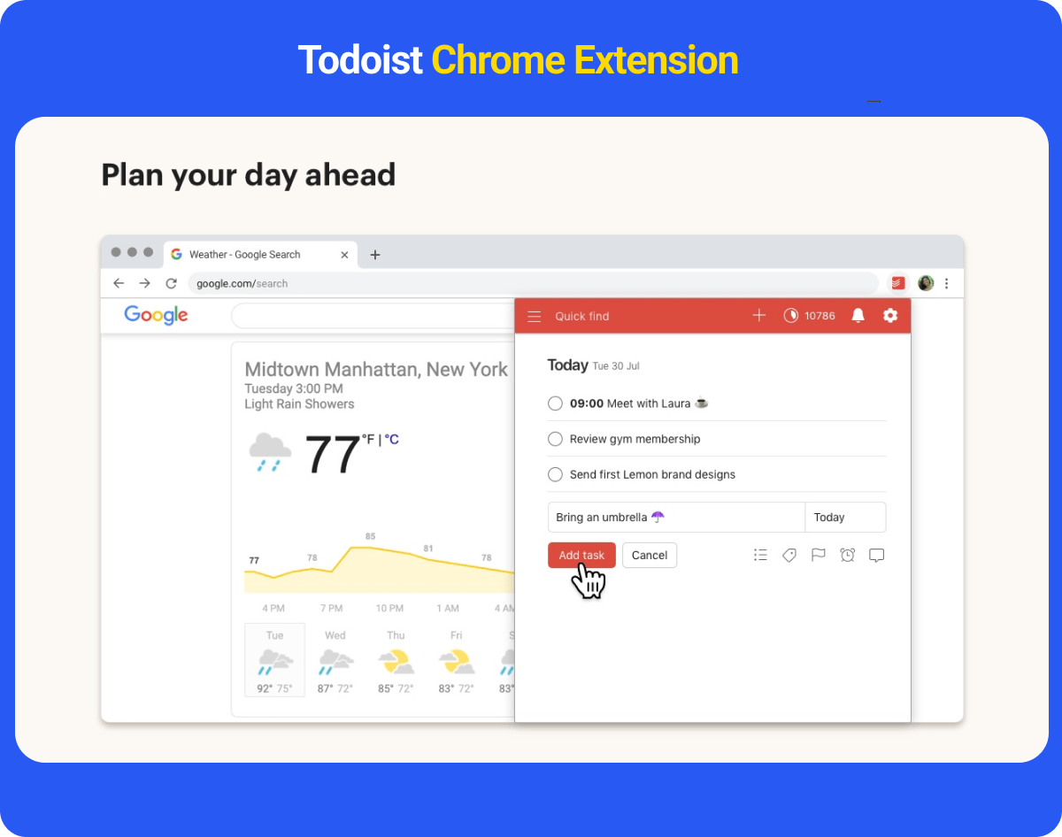 Todoist Time Tracker Chrome Extension