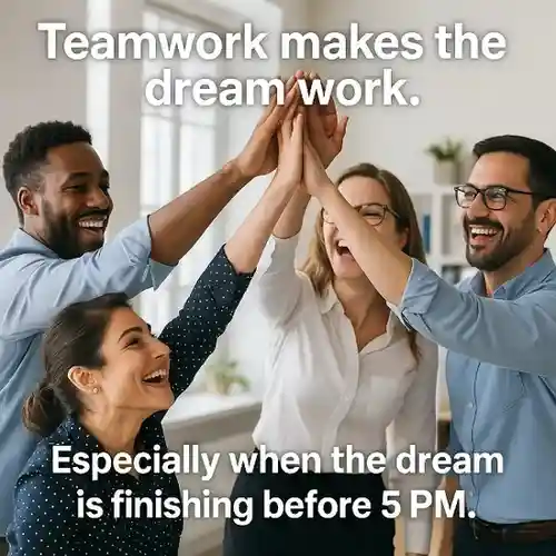"Teamwork makes the dream work."