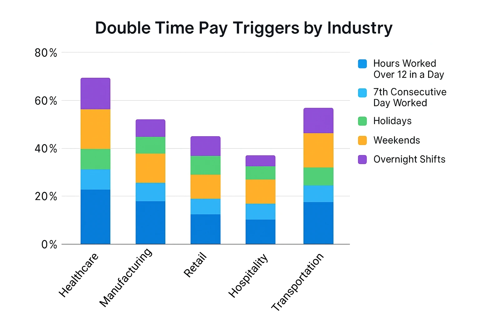 Double Time Pay Triggers by Industry