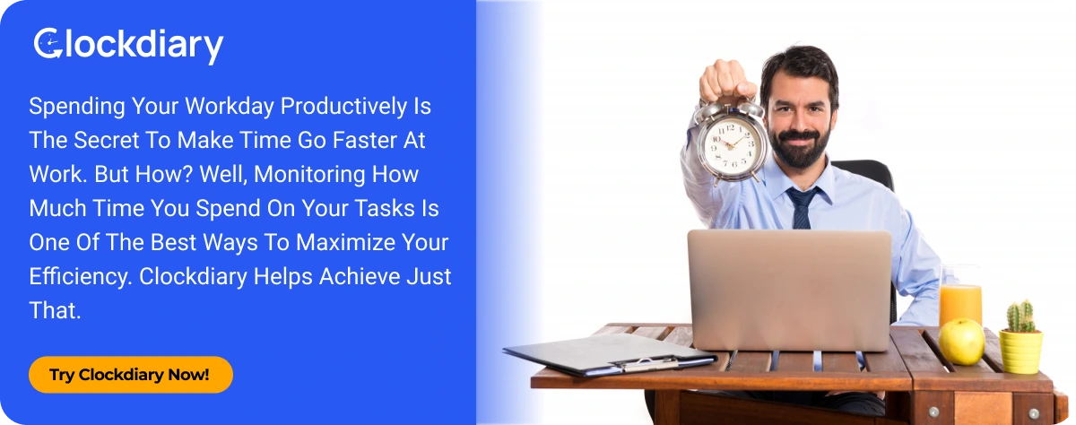 Clockdiary CTA Image to Monitor Time Spent on Tasks 