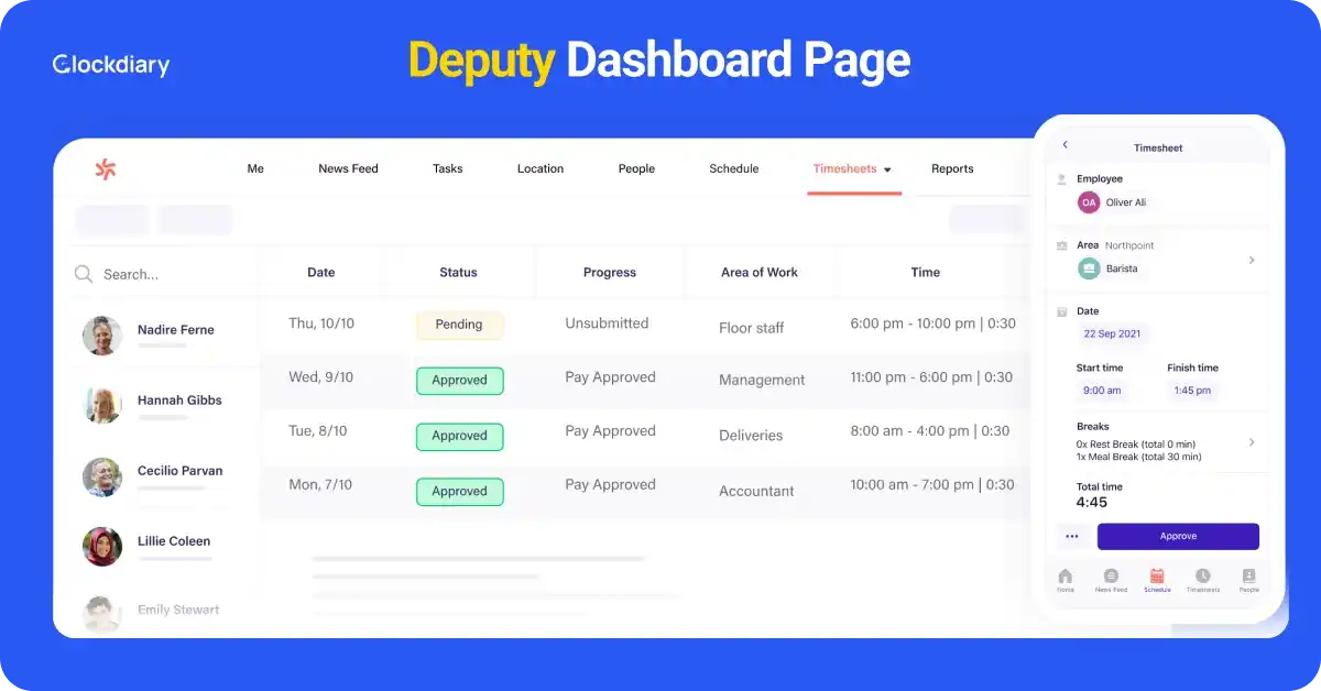 Deputy Dashboard Page