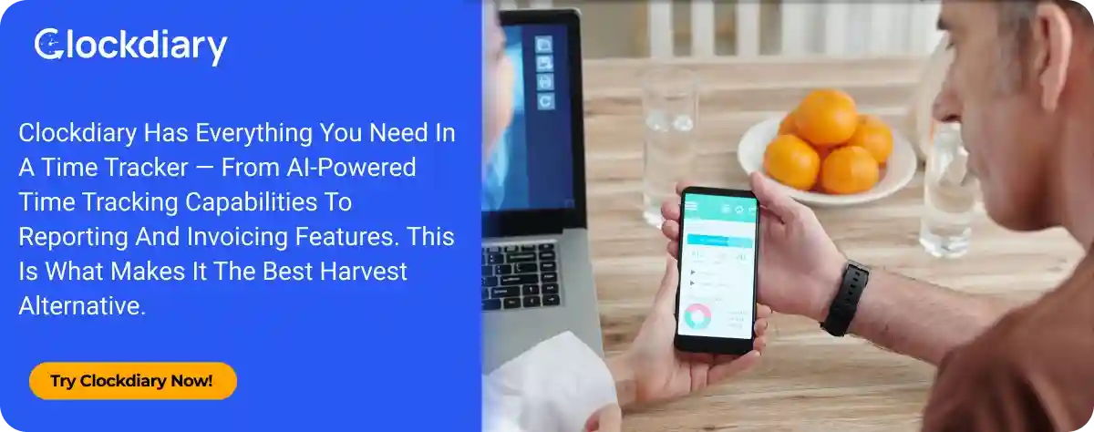 Clockdiary CTA Image on Harvest Alternatives