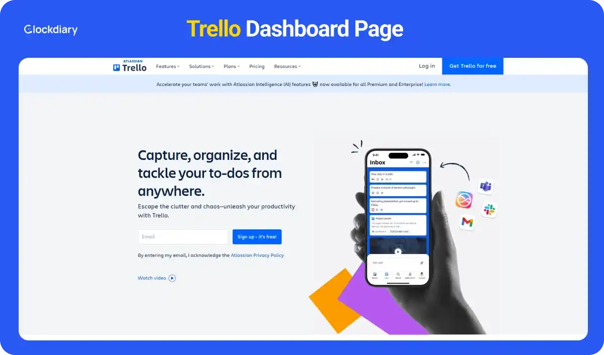 Trello Dashboard Page