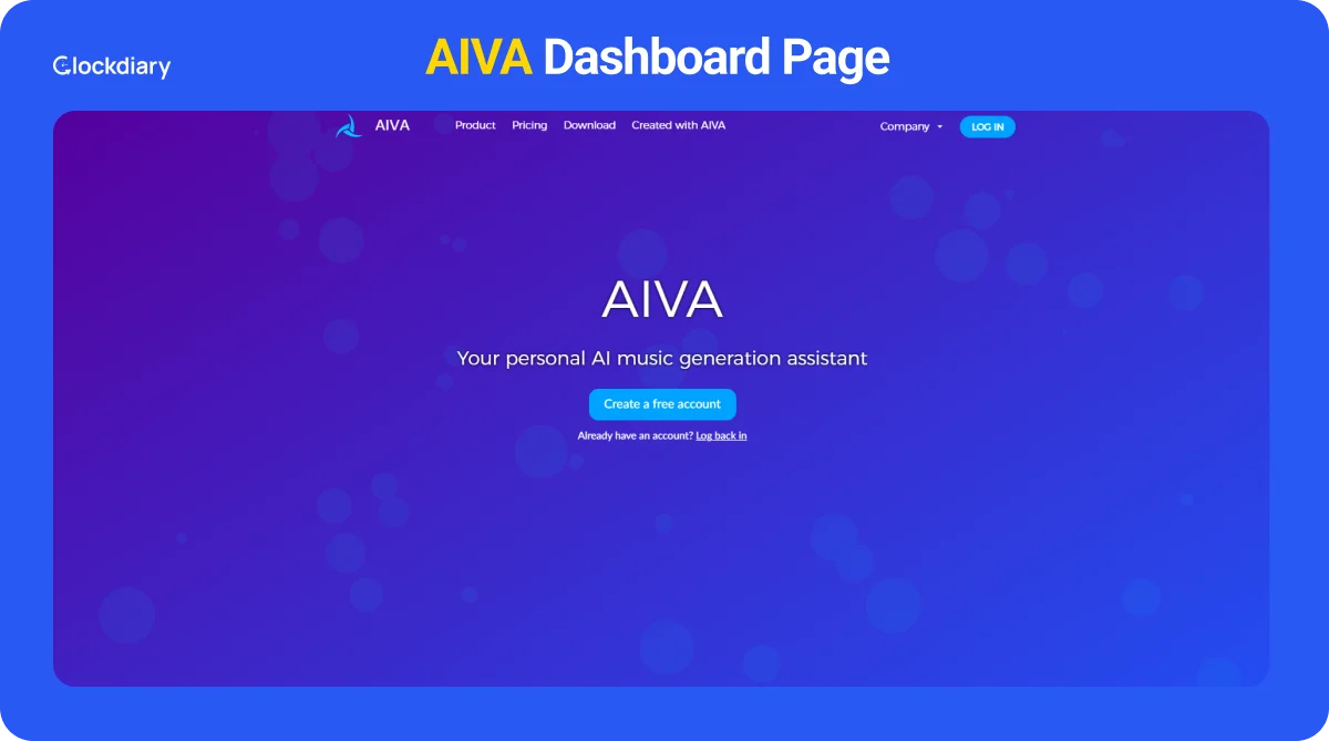 AIVA Dashboard Page