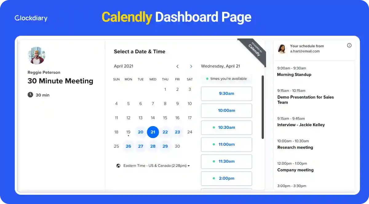 Calendly , one of the best AI Productivity Tools