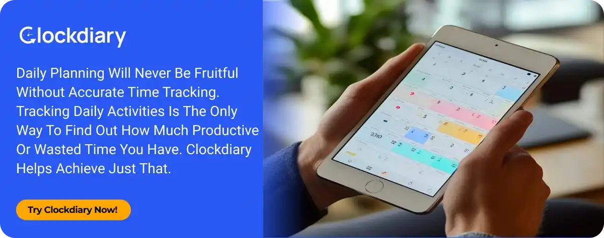 Clockdiary CTA Image to Track Daily Activities