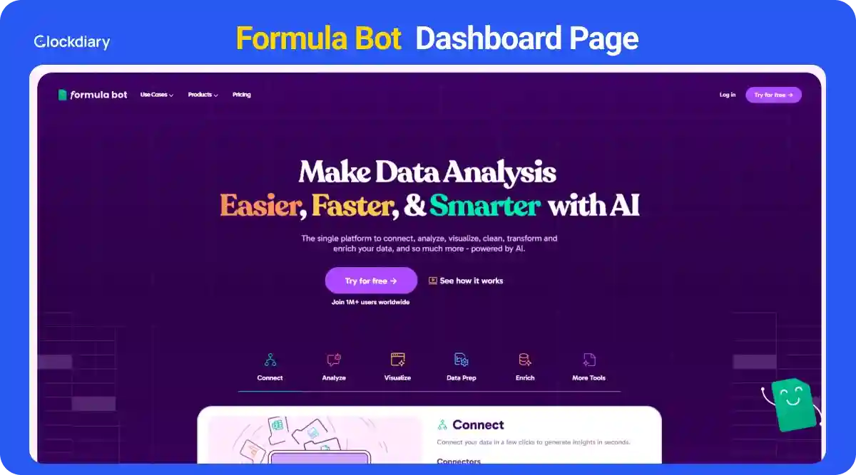 Formula Bot Dashboard Page